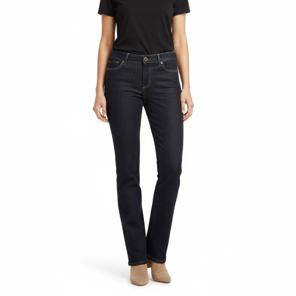 Banana Republic‎ Womens Straight Leg Jeans Dark Wash Cotton Denim Casual Size 27